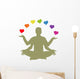 arc-en-ciel de coeur de mÃ©ditation Wall Decal