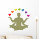 arc-en-ciel de coeur de mÃ©ditation Wall Decal