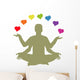 arc-en-ciel de coeur de mÃ©ditation Wall Decal