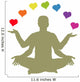 arc-en-ciel de coeur de mÃ©ditation Wall Decal