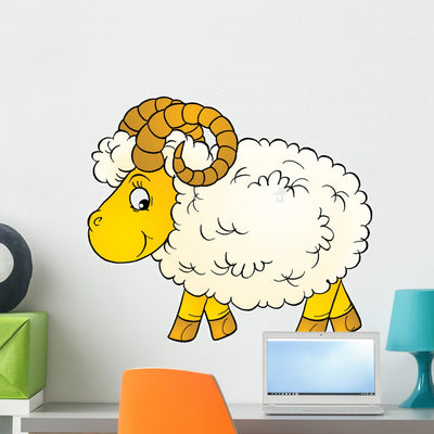 Ram Wall Decal shown on a wall