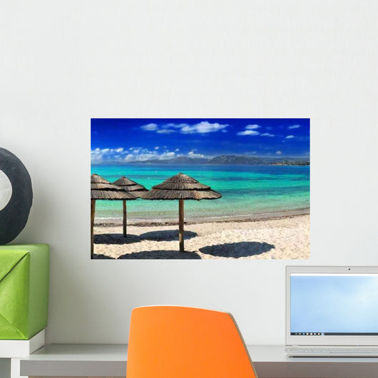 Plage Et Parasol Wall Decal Design 1