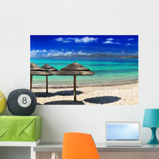 Plage Et Parasol Wall Decal Design 1
