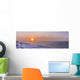 Sunset through windblown snow creates a sundog above the Beaufort Sea Wall Mural