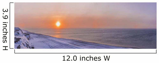 Sunset through windblown snow creates a sundog above the Beaufort Sea Wall Mural