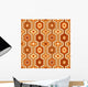 Seamless Orange Retro Pattern Wall Mural
