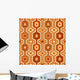 Seamless Orange Retro Pattern Wall Mural