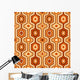 Seamless Orange Retro Pattern Wall Mural