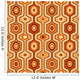 Seamless Orange Retro Pattern Wall Mural