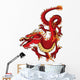 Red Dragon Wall Decal