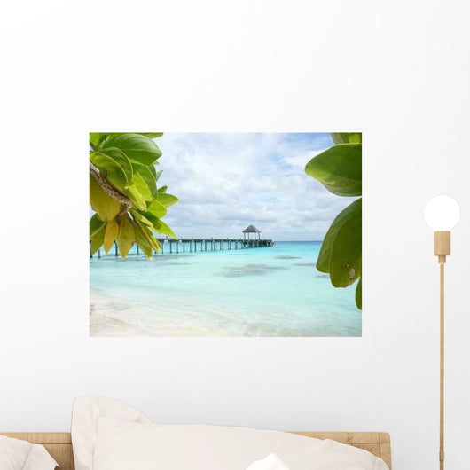 Green over Blue Wall Decal