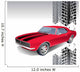 Old American Muscle Car Vector Background Wall Mural