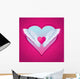 pink heart Wall Mural