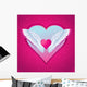 pink heart Wall Mural