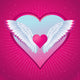 pink heart Wall Mural