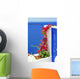 Architecture on Santorini island, Greece Wall Mural
