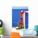 Architecture on Santorini island, Greece Wall Mural