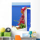 Architecture on Santorini island, Greece Wall Mural