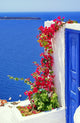 Architecture on Santorini island, Greece Wall Mural