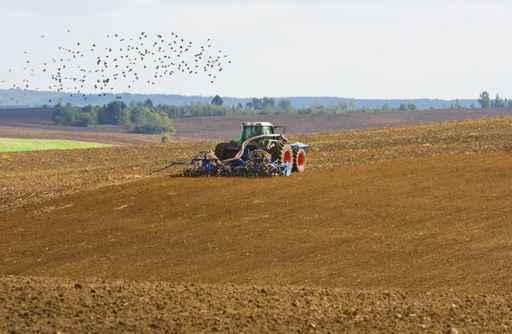 Agricultural Tractor Cultivating Farmland Wall Decal