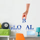 Hands and Word Global Wall Mural