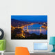 a view of Budapest, Hungary with the Chain Bridge in the forefro Wall Mural