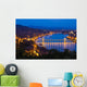 a view of Budapest, Hungary with the Chain Bridge in the forefro Wall Mural