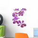 Pink orchid on white Wall Decal