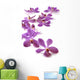 Pink orchid on white Wall Decal