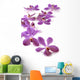 Pink orchid on white Wall Decal
