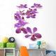 Pink orchid on white Wall Decal