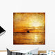 Tropical Sunset Retro Styled Wall Decal