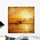 Tropical Sunset Retro Styled Wall Decal