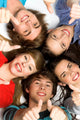 Teens with Thumbs up Wall Mural