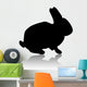 Rabbit Black Illustration Wall Decal