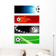 Soccer banners Wall Mural