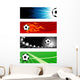 Soccer banners Wall Mural