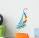 Sailing in sail yacht Wall Decal