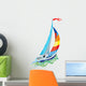 Sailing in sail yacht Wall Decal