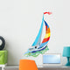 Sailing in sail yacht Wall Decal