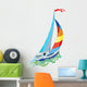 Sailing in sail yacht Wall Decal