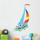 Sailing in sail yacht Wall Decal
