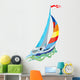 Sailing in sail yacht Wall Decal