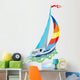 Sailing in sail yacht Wall Decal