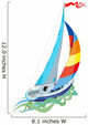 Sailing in sail yacht Wall Decal