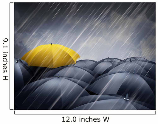 umbrellas Wall Mural