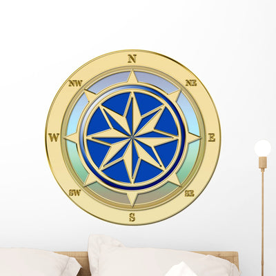 Brujula Wall Decal shown on a wall