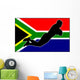 rugby try south Africa Wall Mural