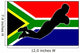 rugby try south Africa Wall Mural