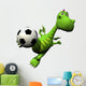 Soccer Player Volley - Baby Dragon Wall Decal